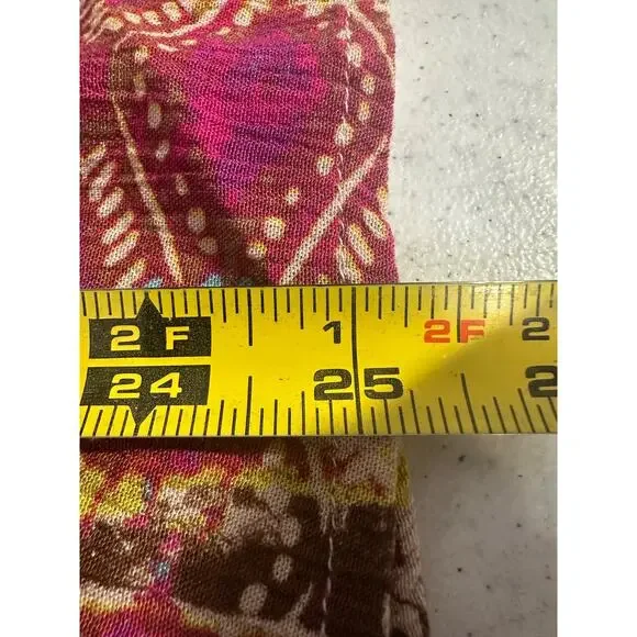 Savanna Jane S Aztec Floral Embroidered Top Bell Sleeve Shirt Tunic Boho D45 - Picture 8 of 8